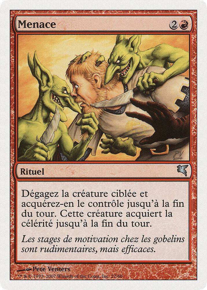 Threaten (French) - "Menace" (I27)