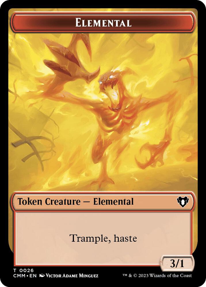 Elemental (0026) // Cat (0030) Double-Sided Token