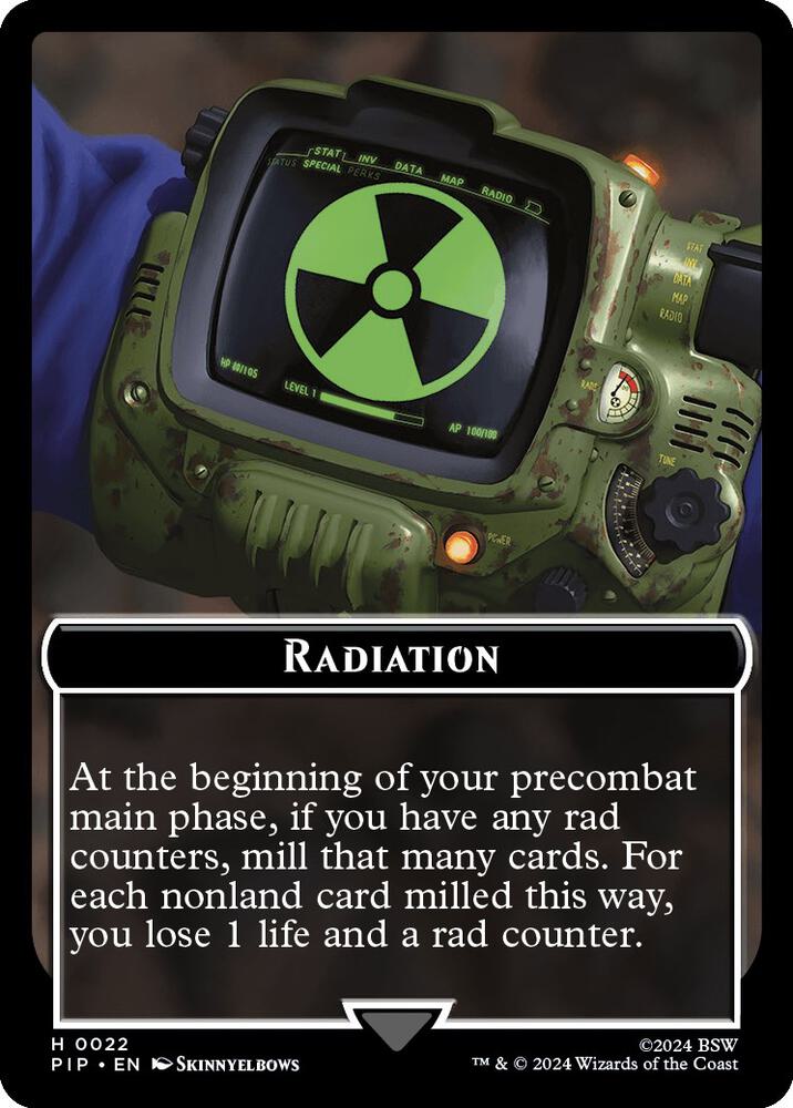 Radiation // Treasure (0018) Double-Sided Token