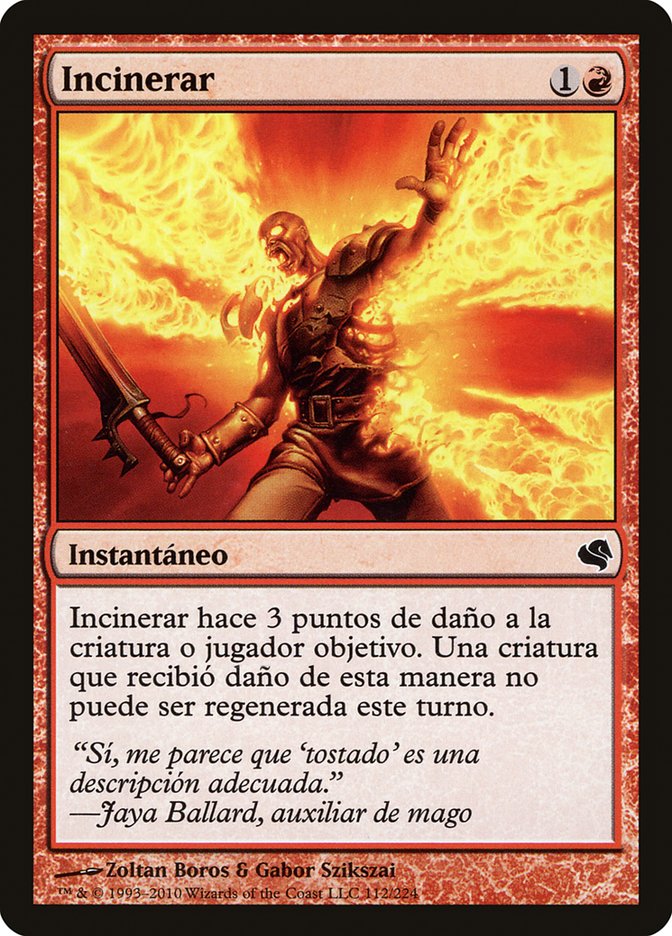 Incinerate (Spanish) - "Incinerar"