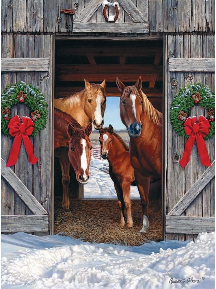 Bits And Pieces: Horse Barn Christmas - 500 Piece Puzzle