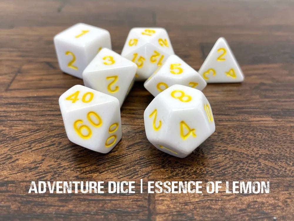 Adventure Dice: Essence of Lemon dice set