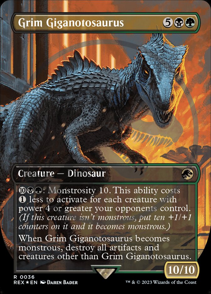 Grim Giganotosaurus (Borderless) (Emblem)