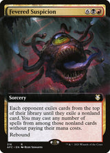 Fevered Suspicion (Extended Art) - Magic: The Gathering