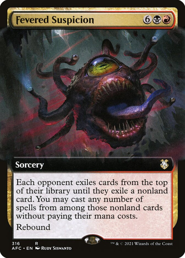 Fevered Suspicion (Extended Art) - Magic: The Gathering