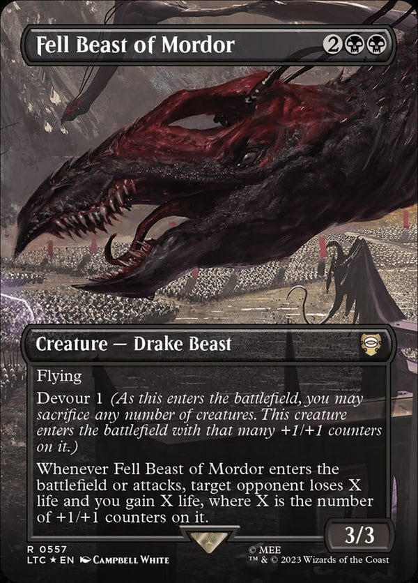 Fell Beast of Mordor (Borderless) (Surge Foil) - Magic: The Gathering