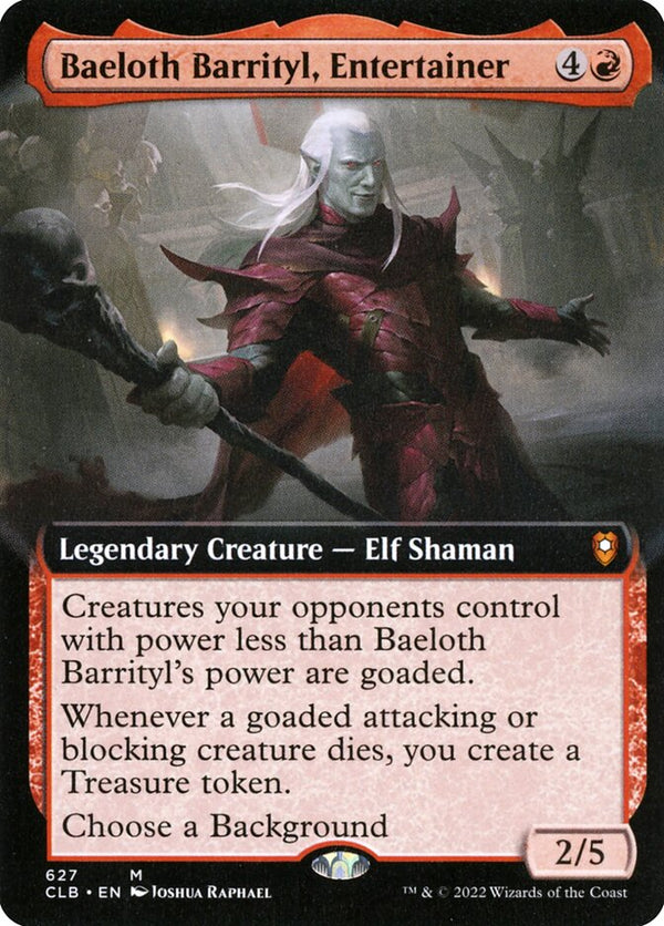 Baeloth Barrityl, Entertainer (Extended Art) - Magic: The Gathering
