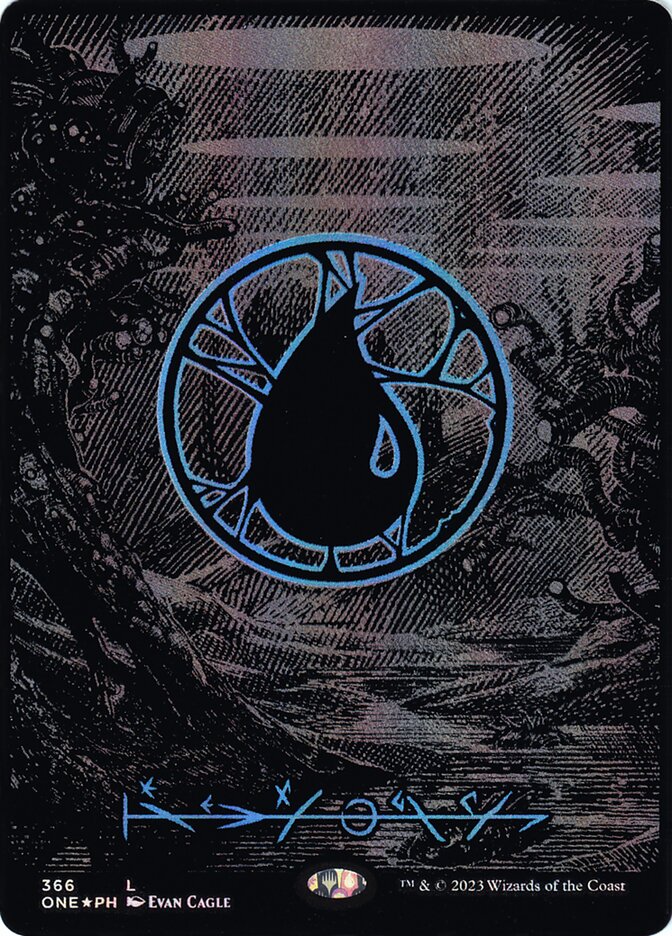 Island (Phyrexian) - Full Art (Oil Slick Raised Foil)