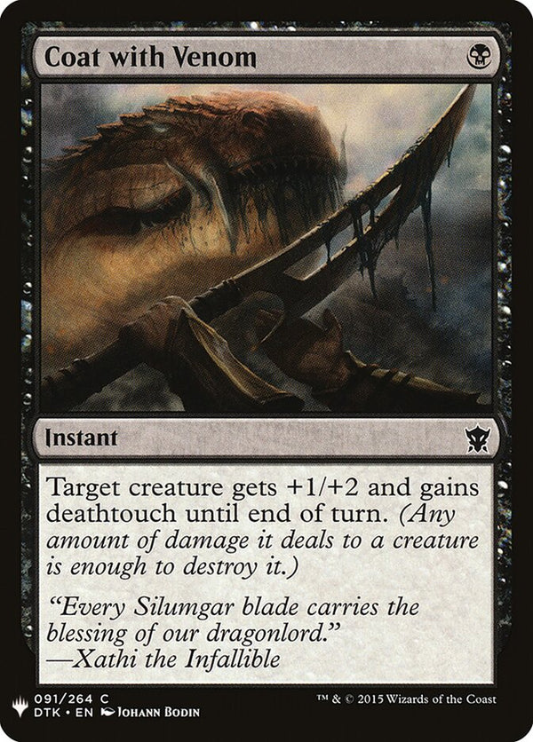 Coat with Venom - Magic: The Gathering