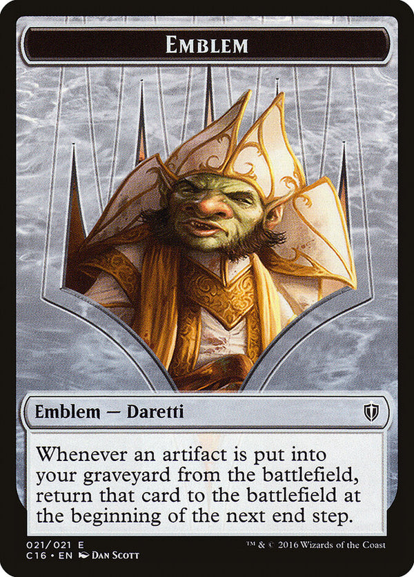 Emblem - Daretti, Scrap Savant // Thopter Double-Sided Token - Magic: The Gathering