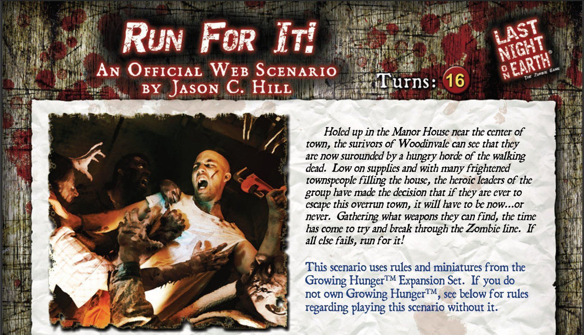 Last Night on Earth 'Run For It!' Scenario