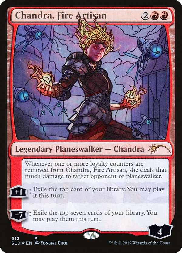 Chandra, Fire Artisan (Stained Glass) - Magic: The Gathering