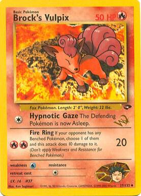 Brock's Vulpix [W Stamped] - Pokémon