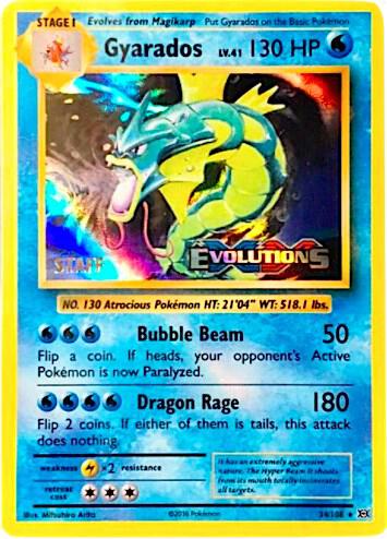 Gyarados - 34/108 (Prerelease) [Staff]