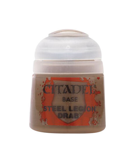Citadel Base Paint: Steel Legion Drab - Games Workshop