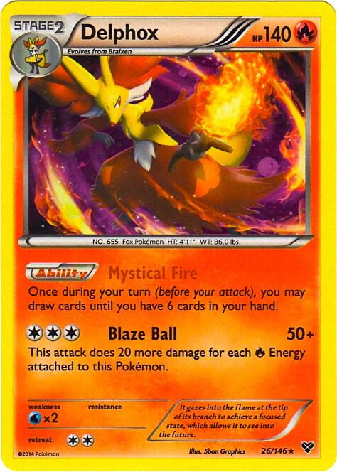 Delphox - 26/146 (Cosmos Holo) - Pokémon