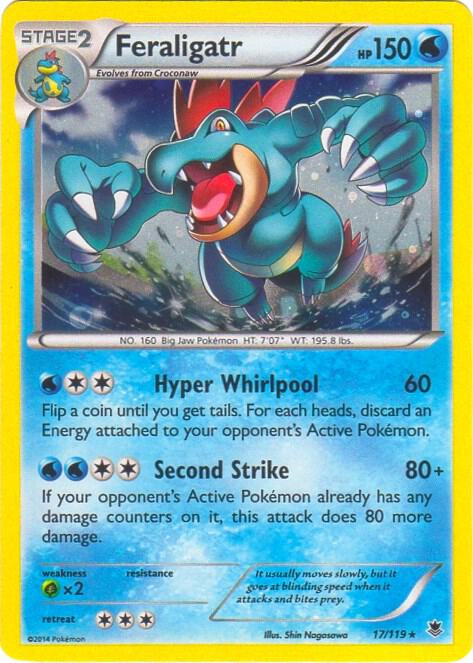 Feraligatr - 17/119 (Cosmos Holo) - Pokémon