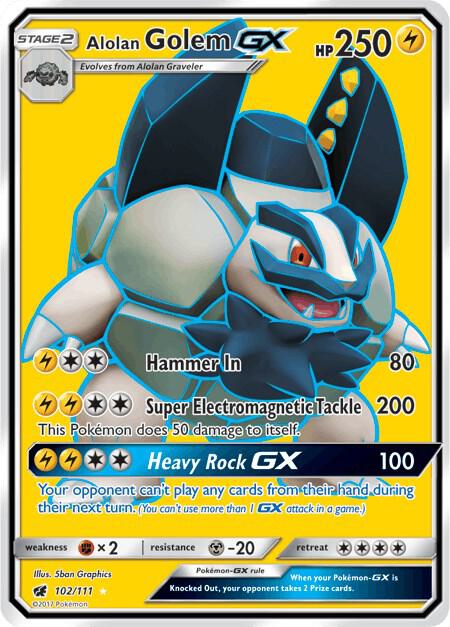 Alolan Golem GX (Full Art) - Pokémon
