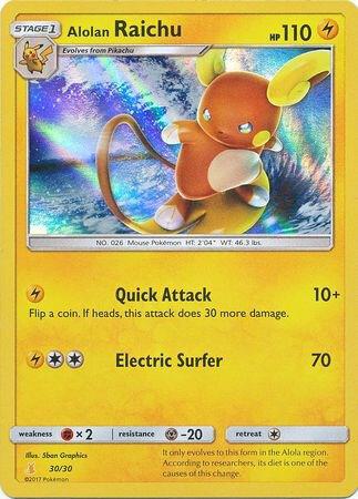 Alolan Raichu (#30 Holofoil) - Pokémon