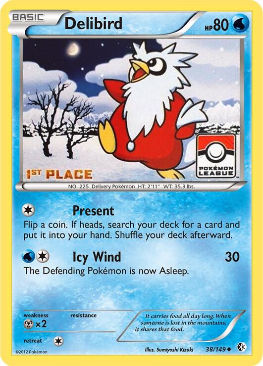 Delibird - 38/149 (Pokemon League) [1st Place] - Pokémon