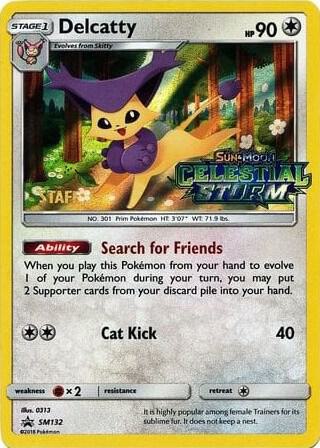 Delcatty - SM132 (Prerelease) [Staff] - Pokémon