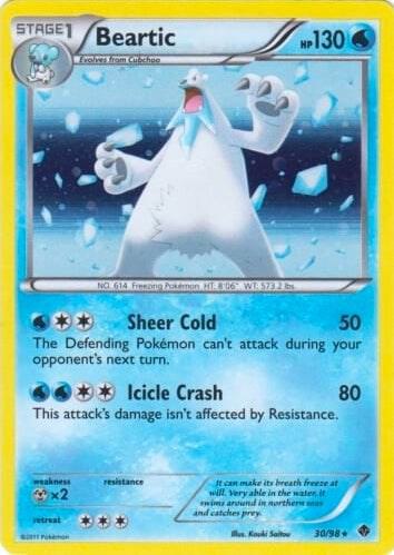 Beartic - 30/98 (Cracked Ice Holo) - Pokémon