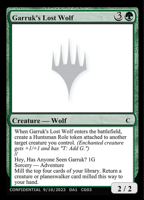 Garruk's Lost Wolf - Magic: The Gathering