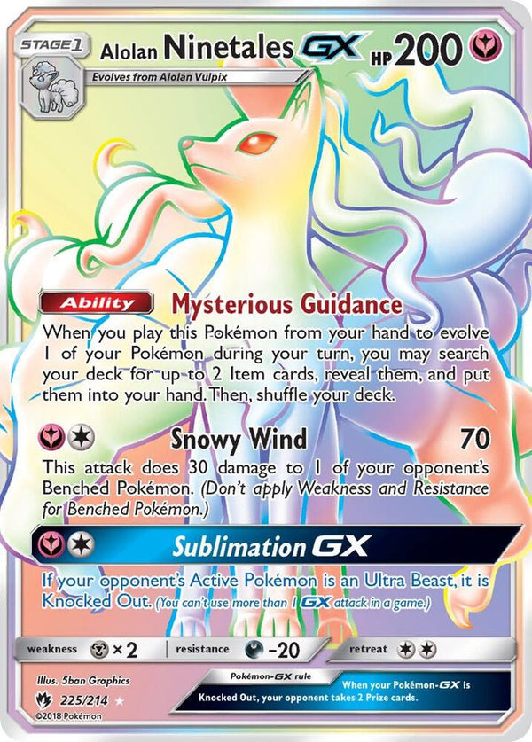 Alolan Ninetales GX (Secret) - Pokémon