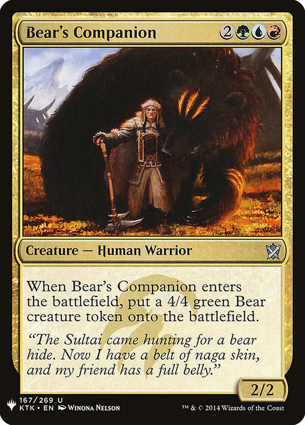 Bear's Companion - Magic: The Gathering