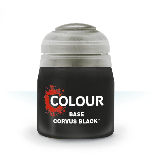 Citadel Base Paint: Corvus Black (12ml) - Games Workshop