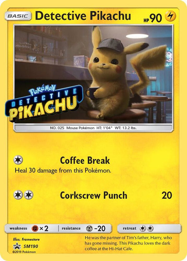 Detective Pikachu - SM190 (Stamped) - Pokémon