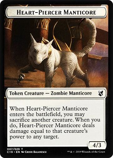 Heart-Piercer Manticore // Dragon Double-Sided Token - Magic: The Gathering