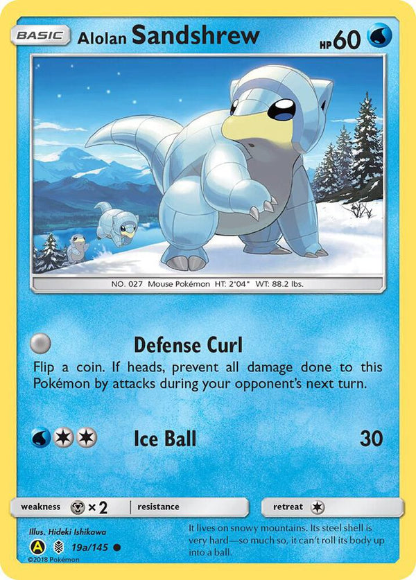 Alolan Sandshrew - 19a/145 - Pokémon