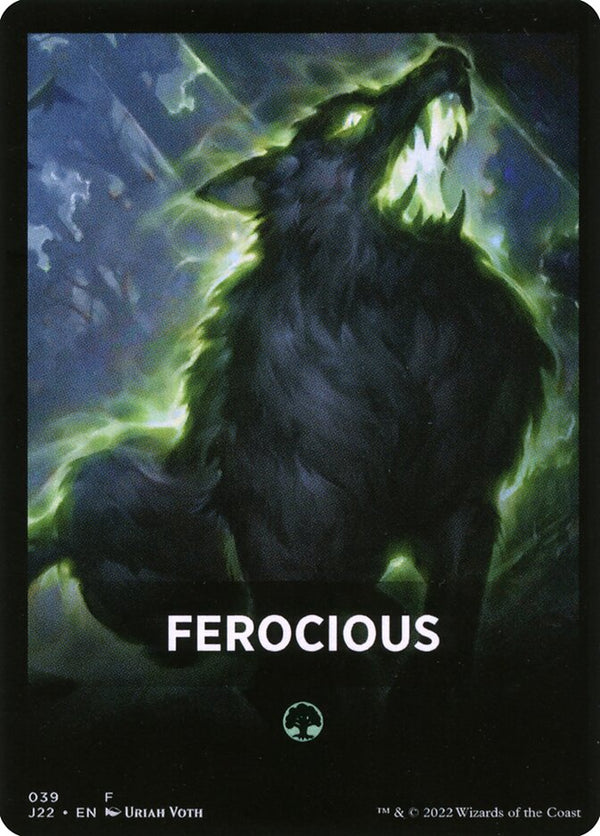 Ferocious Theme Card - Magic: The Gathering