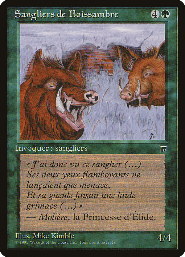 Durkwood Boars (French) - "Sangliers de Boissambre" - Magic: The Gathering