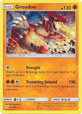 Groudon - 113/236 (Cracked Ice Holo) - Pokémon