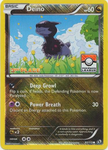 Deino - 97/113 (Pokemon League) [3rd Place] - Pokémon