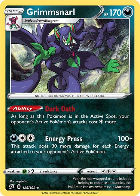Grimmsnarl - 125/192 (Non-Holo) - Pokémon