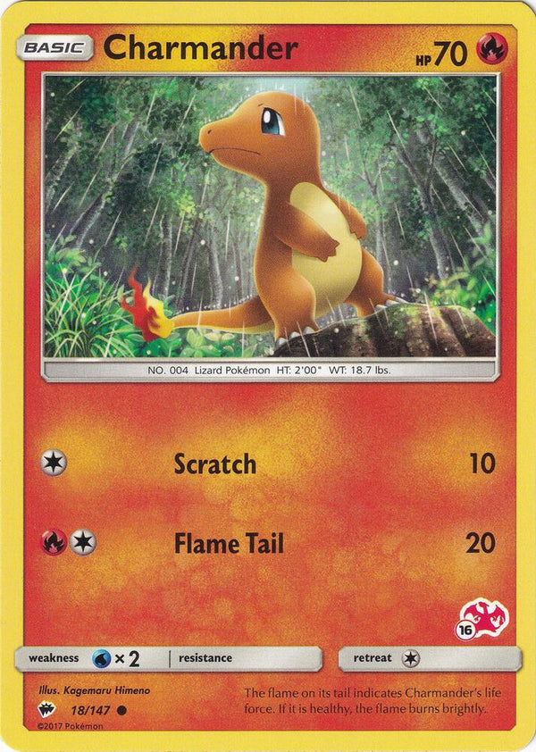 Charmander - 18/147 (#16 Charizard Stamped) - Pokémon