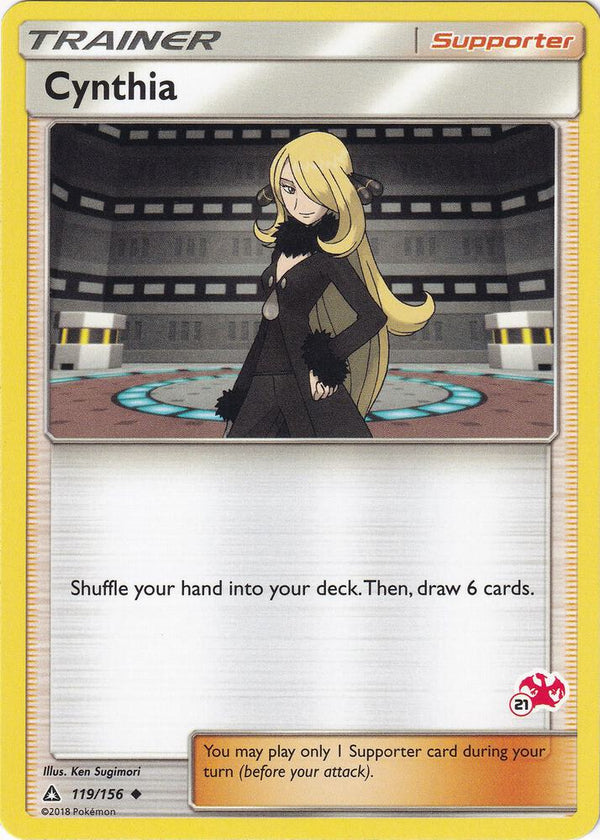 Cynthia - 119/156 (#21 Charizard Stamped) - Pokémon