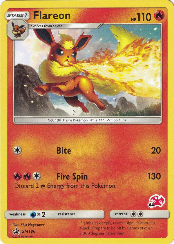 Flareon - SM186 (#44 Charizard Stamped) - Pokémon