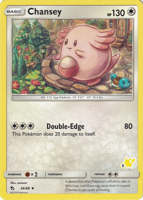 Chansey - 46/68 (#5 Pikachu Stamped) - Pokémon