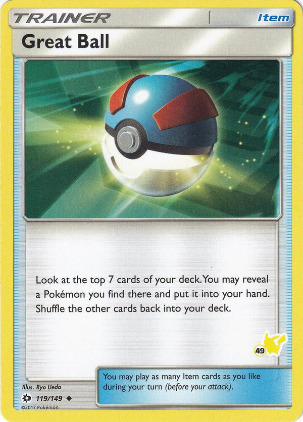 Great Ball - 119/149 (#49 Pikachu Stamped) - Pokémon