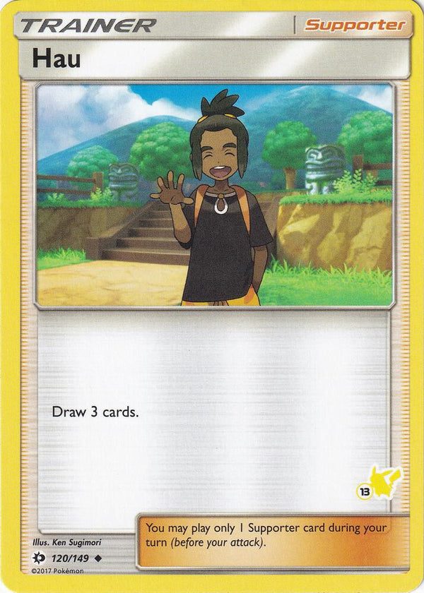 Hau - 120/149 (#13 Pikachu Stamped) - Pokémon