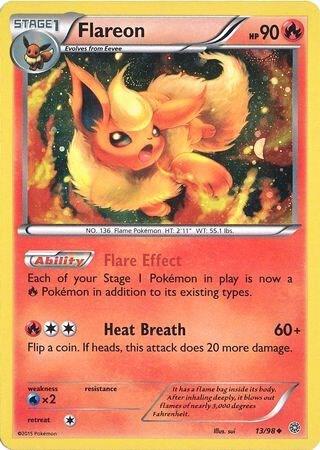 Flareon - 13/98 (Cosmos Holo) - Pokémon