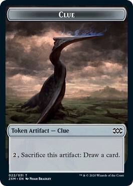 Clue // Golem Double-Sided Token - Magic: The Gathering