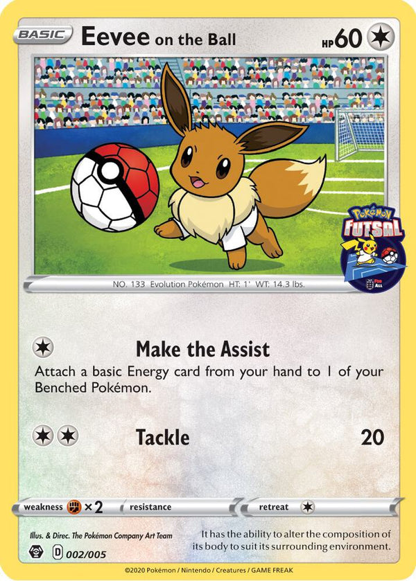 Eevee on the Ball - 002/005 (Pokemon Futsal) - Pokémon
