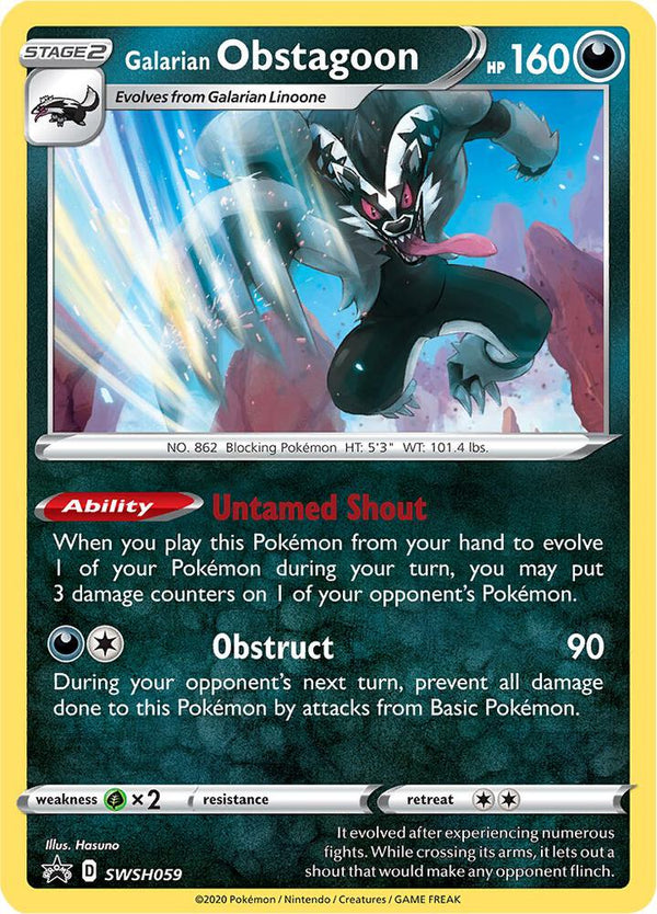 Galarian Obstagoon - SWSH059 - Pokémon