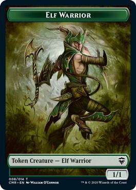 Elf Warrior // Rock Double-Sided Token - Magic: The Gathering