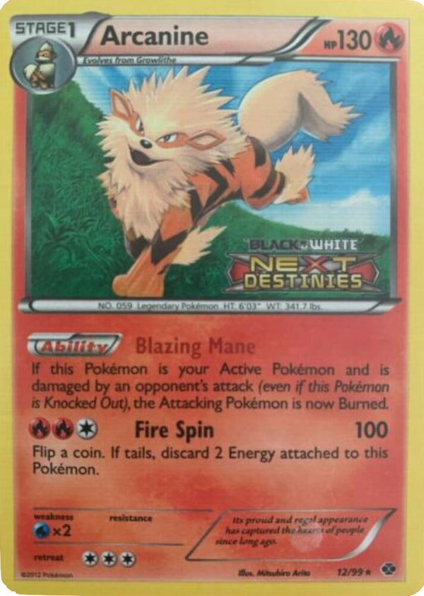 Arcanine - 12/99 (Prerelease) - Pokémon
